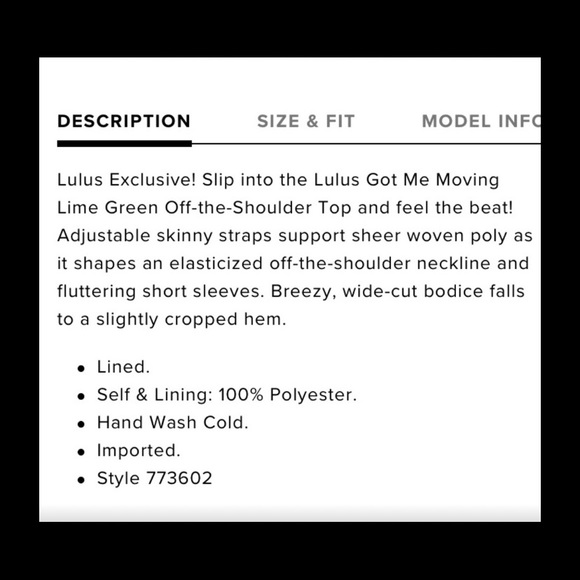 Lulu’s | Lime Green Off The Shoulder Top - Picture 3 of 4